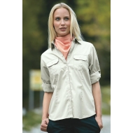 Ladies' Travel Blouse Roll-up Sleeves